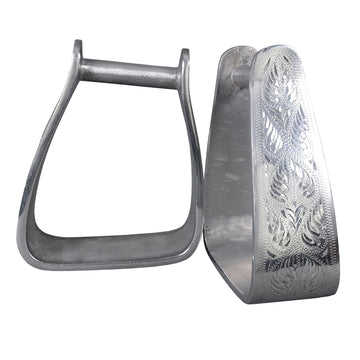 HILASON Aluminum Slanted Western Horse Stirrups 7 Inch | for Horses Lightweight